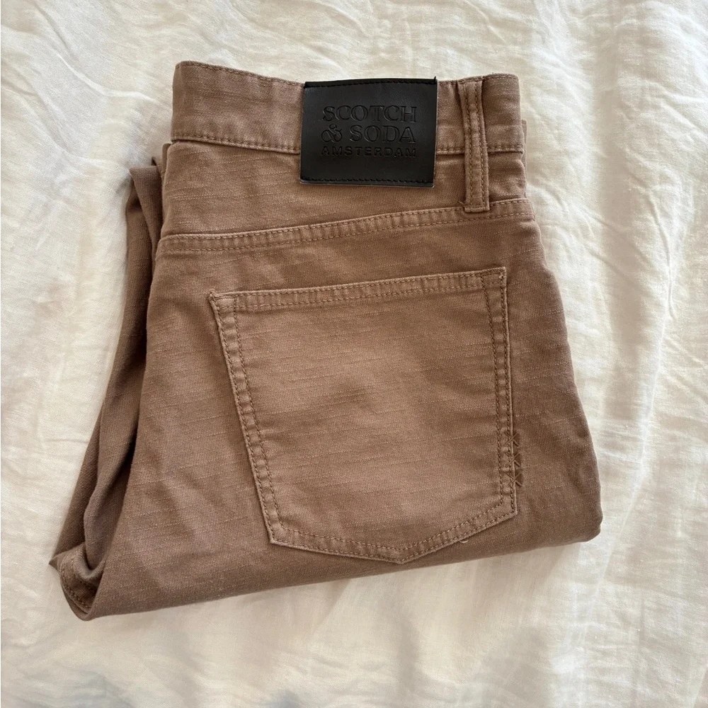 Men’s Scotch & Soda Tan Denim Pants 32/32 - Picture 3 of 5